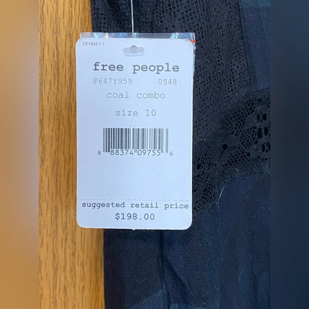 Free People Coal Combo dress size 10 NWT - Picture 12 of 16